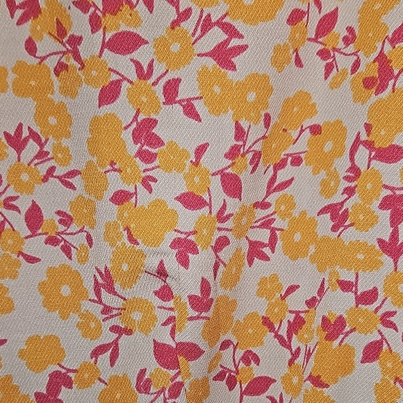 Topshop multicolored floral print blouse with collar and short sleeves - Picture 4 of 7